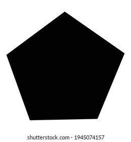 Rock shape, silhouette vector illustration, icon. Geometric angular, edgy element. Gravel, stone amorph shape