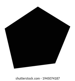 Rock shape, silhouette vector illustration, icon. Geometric angular, edgy element. Gravel, stone amorph shape