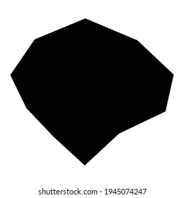 Rock shape, silhouette vector illustration, icon. Geometric angular, edgy element. Gravel, stone amorph shape