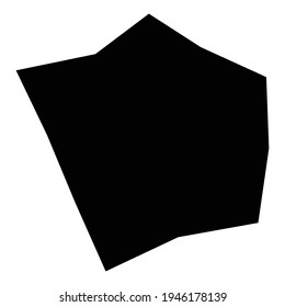 Rock shape, silhouette vector illustration, icon. Geometric angular, edgy element. Gravel, stone amorph shape