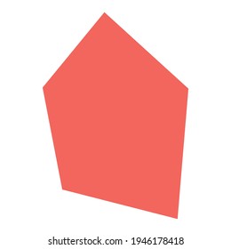 Gesteinsform, Silhouette, Vektorgrafik, Symbol. Geometrisches, eckiges Element. Kies, Steinamorph-Form