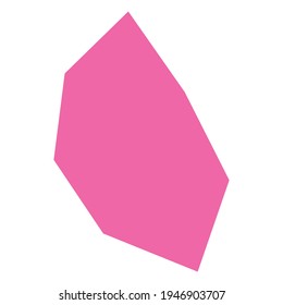 Forma de roca, ilustración de vector de silueta, icono. Ángulo geométrico, elemento dudoso. Gravel, forma amorfa de piedra