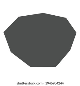Rock shape, silhouette vector illustration, icon. Geometric angular, edgy element. Gravel, stone amorph shape