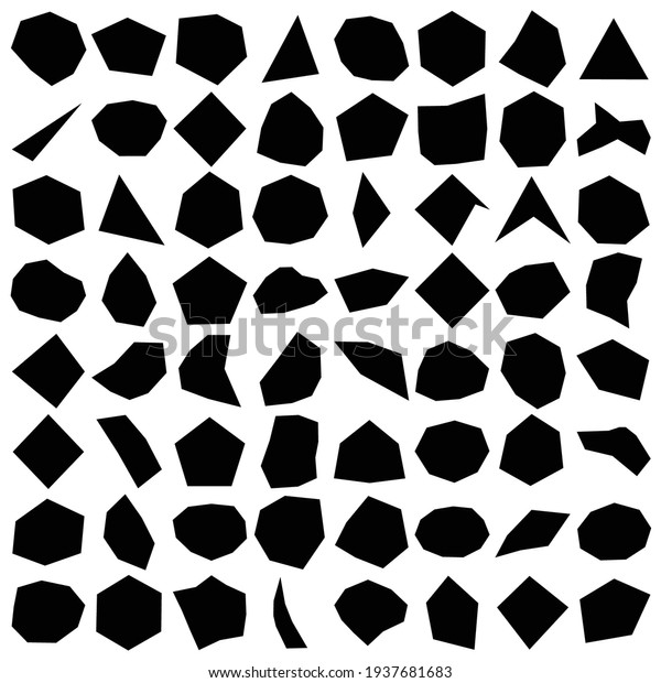 Rock shape,\
silhouette vector illustration, icon. Geometric angular, edgy\
element. Gravel, stone amorph\
shape