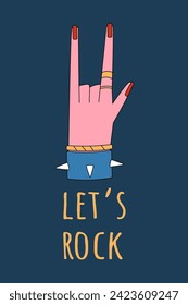 Señal de rock. Ilustración del vector