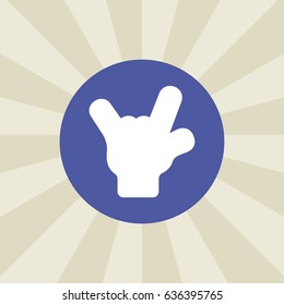 rock sign icon. sign design. background