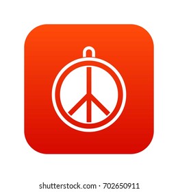 Rock sign icon digital red for any design isolated on white vector illustration