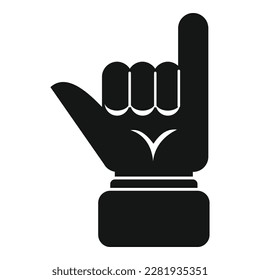 Rock sign icon simple vector. Finger hold. Pinch point