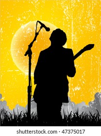 rock singer with a guitar