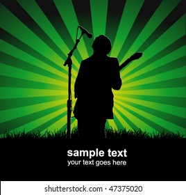 rock singer with a guitar