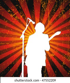 rock singer with a guitar