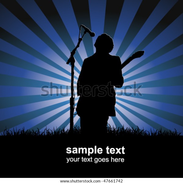 Rock Singer Guitar Stock Vector (Royalty Free) 47661742 | Shutterstock