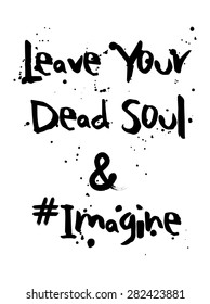 Rock slogan print