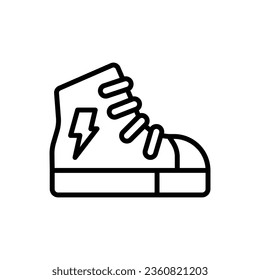 Rock Sneaker Outline Icon Vector Illustration
