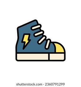 Rock Sneaker Rock Spotlight Icon Vector Illustration
