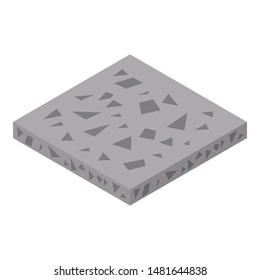 Rock soil icon. Isometric of rock soil vector icon for web design isolated on white background
