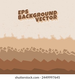 Rock soil land layers background vector flat design in brown color style. Suitable for landing page, wallpaper, banner and web backgrounds.
