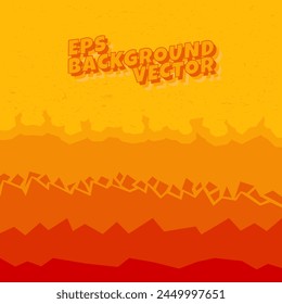 Rock soil land layers background vector flat design in red and yellow color style. Suitable for landing page, wallpaper, banner and web backgrounds.