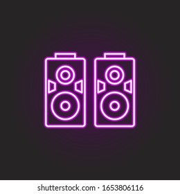 rock speakers neon style icon. Simple thin line, outline vector of rock and roll icons for ui and ux, website or mobile application
