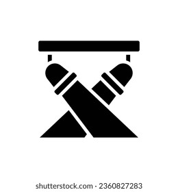 Rock Spotlight Filled Icon Vector Illustration