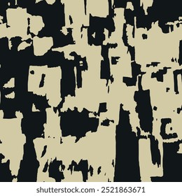 Rock cuadrado cubo negro beige mancha, Etnia botánica de la moda colorido dibujo hermoso textil ornamental Ogee ornamento sin fin sin fisuras de moda sin fin patrón ilustración raya Vector impresión