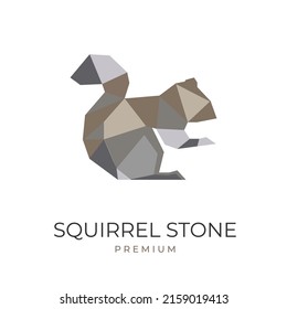 Rock squirrel abstract illustration logo