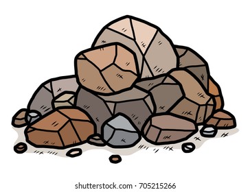 rock stack / cartoon vector and illustration, hand drawn style, isolated on white background.