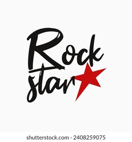 rock star abstract typography modern slogan. Vector illustration graphics for print t shirt, and or social media
