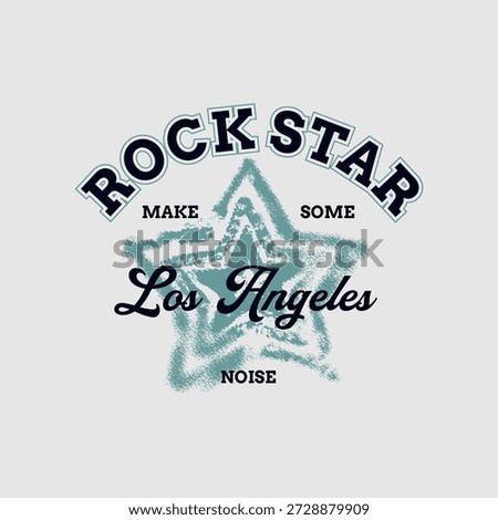 Rock star, abstract typography motivational quotes, modern design slogan. Vector illustration graphics  print t shirt, apparel, background, poster, banner, postcard or social media content