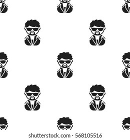 Rock star black icon. Illustration for web and mobile design.
