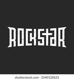 Tipografía de letras creativas de estrella de Rock