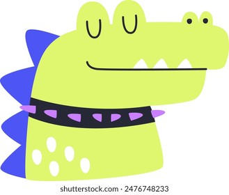 Rock Star Crocodile Head Vector Illustration
