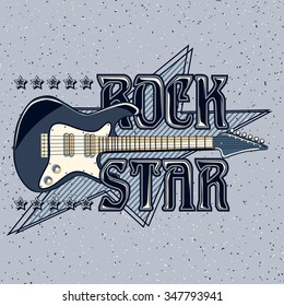 Rock star emblem