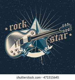 Rock star emblem