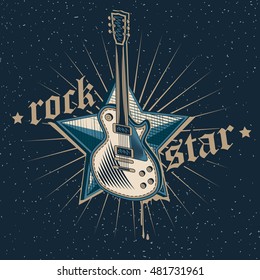 Rock star emblem