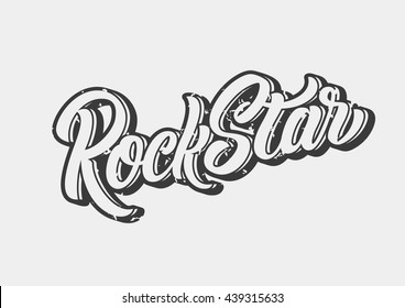 Rock Star lettering print.