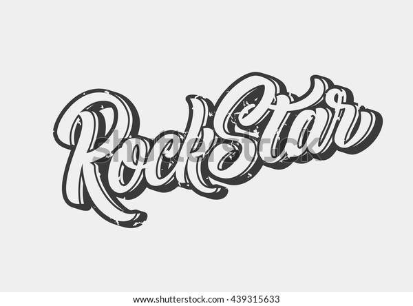 Rock Star Lettering Print Stock Vector (Royalty Free) 439315633