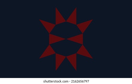 logotipo de estrella de rock con fondo rojo y oscuro