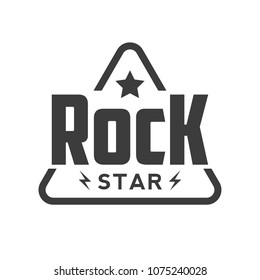 Lets Rock Logo Retro Badge Emblem Stock Vector (Royalty Free ...
