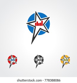 rock star logo vector, icon, and element for business