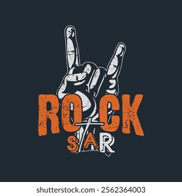 Rock star music vector t-shirt design