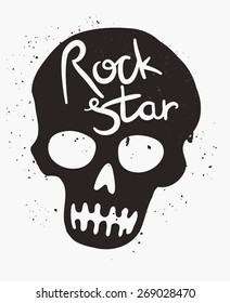 Rock Star Poster. Vector Illustration