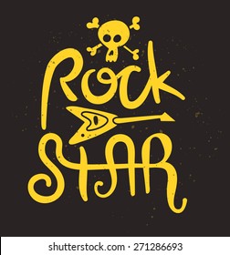 Rock Star Poster. Vector Illustration