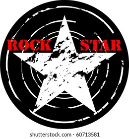 Rock star rubber stamp