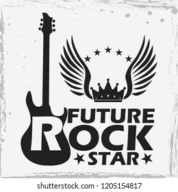 Rock star slogan vector slogan graphic, for t-shirt and other uses