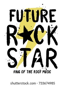 Rock star slogan vector slogan graphic, for t-shirt and other uses