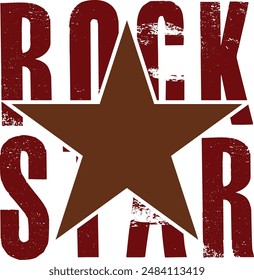 ROCK STAR T SHIRT DESIGN, TYPOGRAPHY VECTOR T-SHIRT DESIGN, VINTAGE T-SHIRT DESIGN.