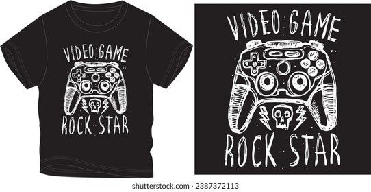 Rock star t shirt graphic design vector illustration \