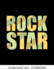 rock star typography t-shirt design