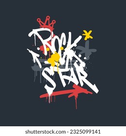 rock star  typography t-shirt design vector
